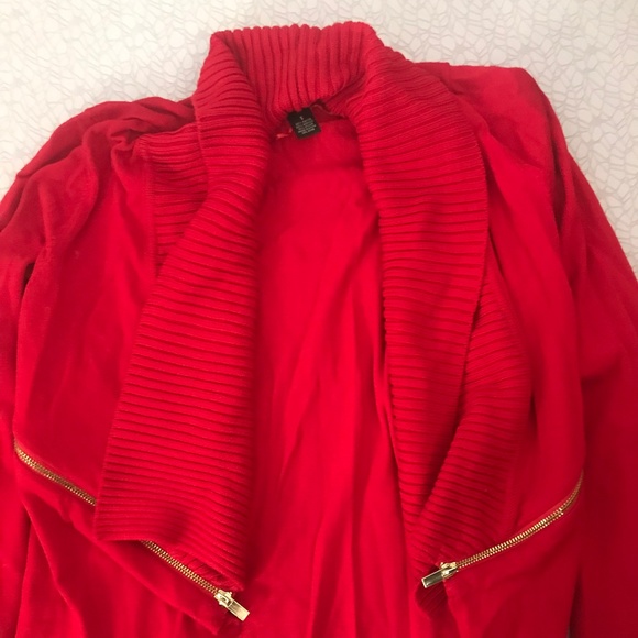 INC Red Cardigan - Picture 1 of 1